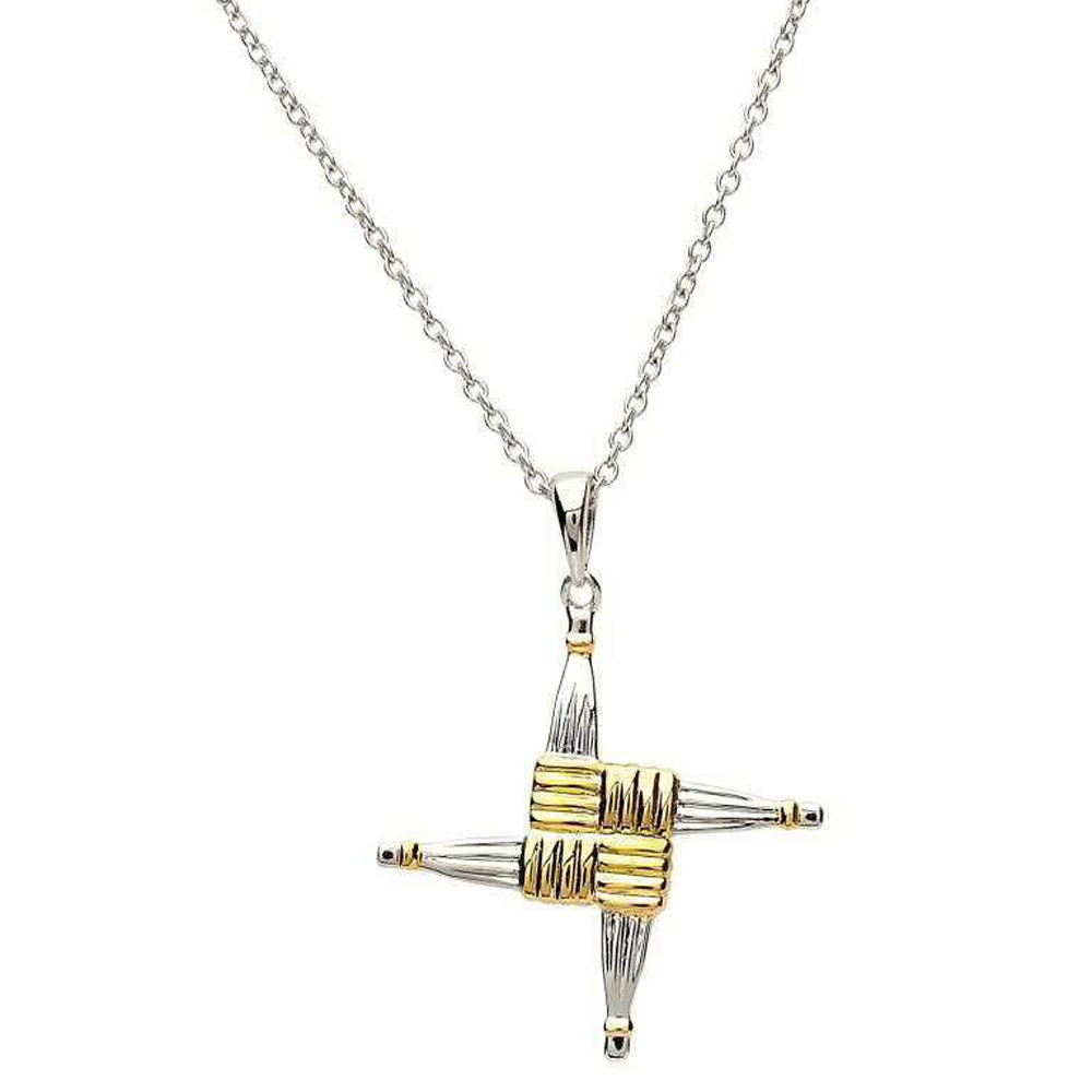 St. Brigid's Cross 18ct Gold Plated Sterling Silver